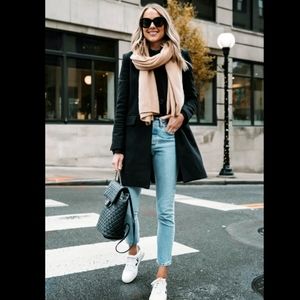 Donatella Black Wool-blend Career Coat, Sz M, EUC